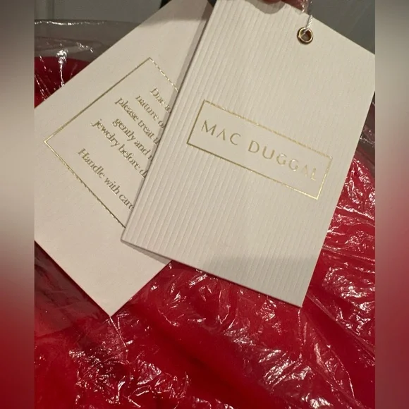 Mac Duggal 67941 One Shoulder Lace-Up Dress Size 2 New - Picture 4 of 6